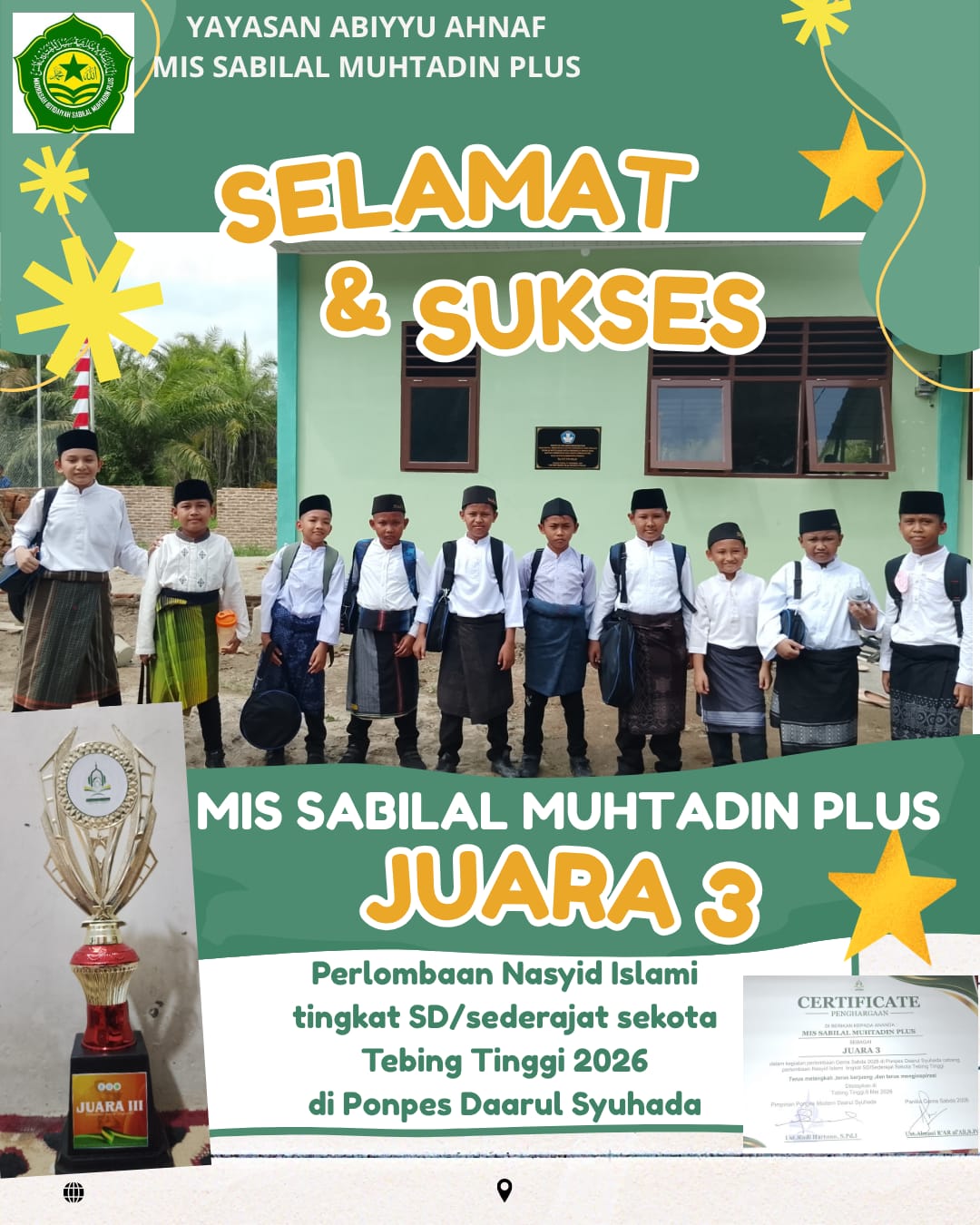 MIS Sabilal Muhtadin Plus - Dari Nada Menjadi Prestasi